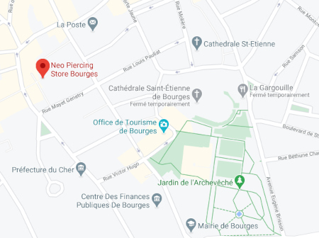 Plan d'accès au salon Neo Piercing Store Bourges